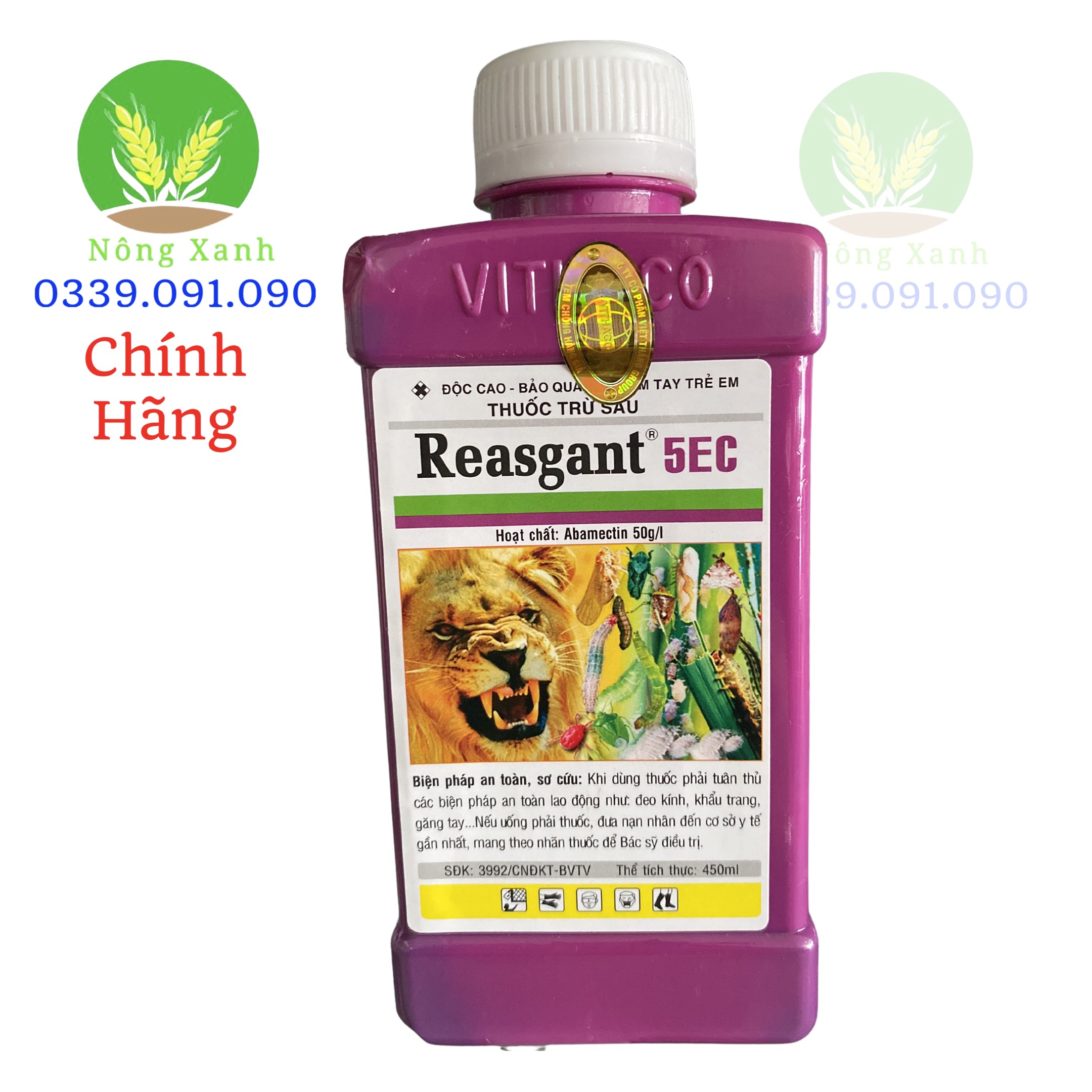 Thuốc trừ sâu Reasgant 5.0 EC đặc t r ị rất nhiều loại sâu rầy như bọ trĩ , sâu xanh , sâu tơ