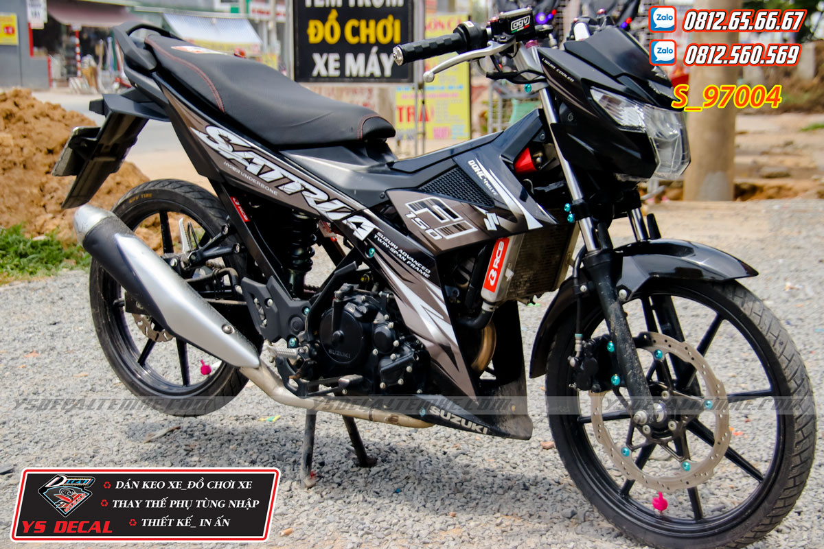 Tem rời Satria,Raider fi xám đen. Có thể đổi màu