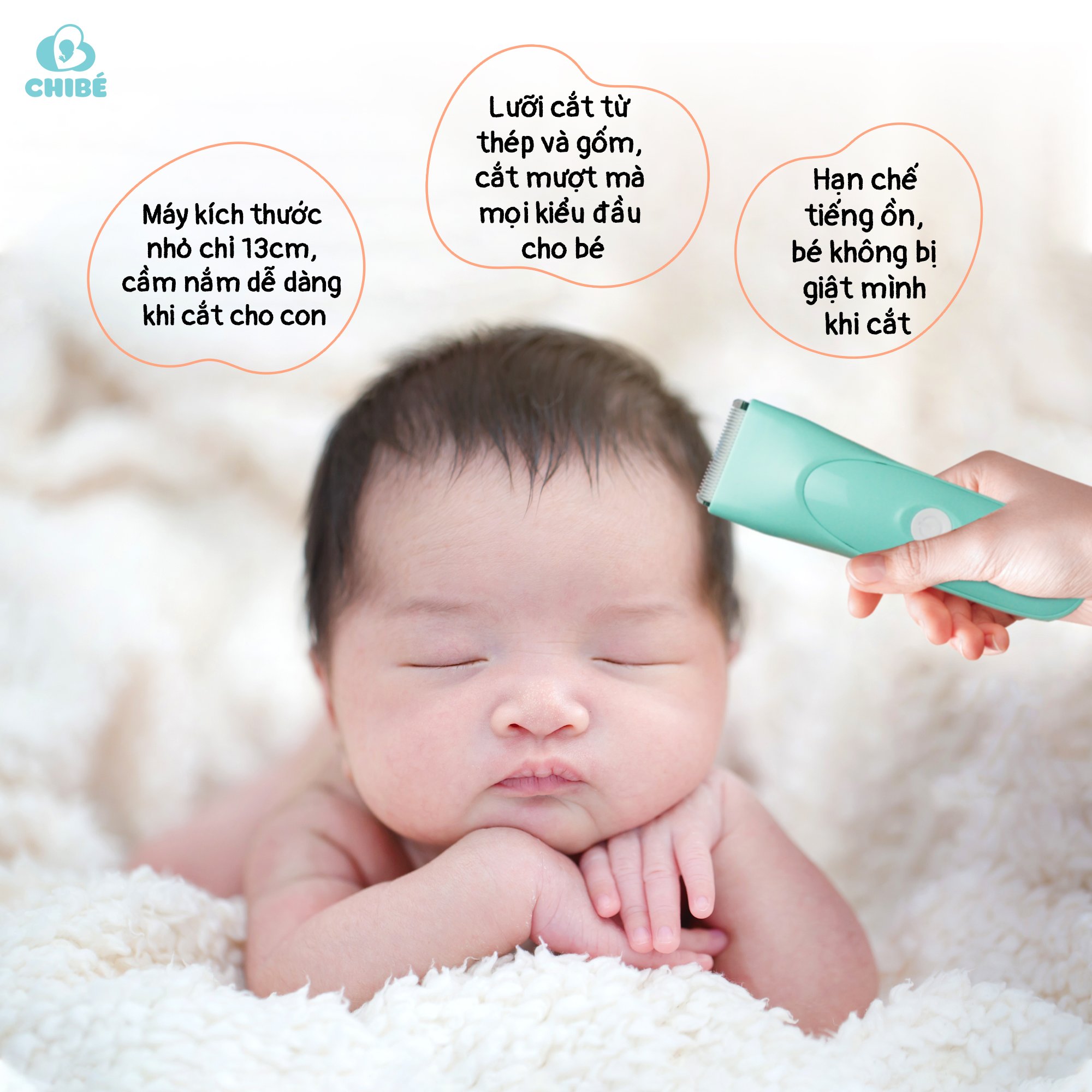 Tông Đơ Cắt Tóc Trẻ Em CHIBÉ