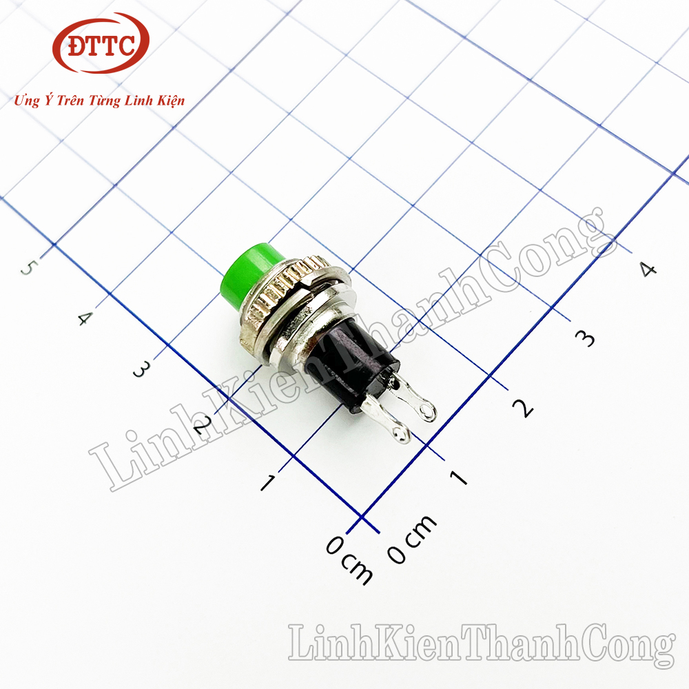 Nút Nhấn Nhả DS-314 10mm Xanh Lá, Màu Đỏ