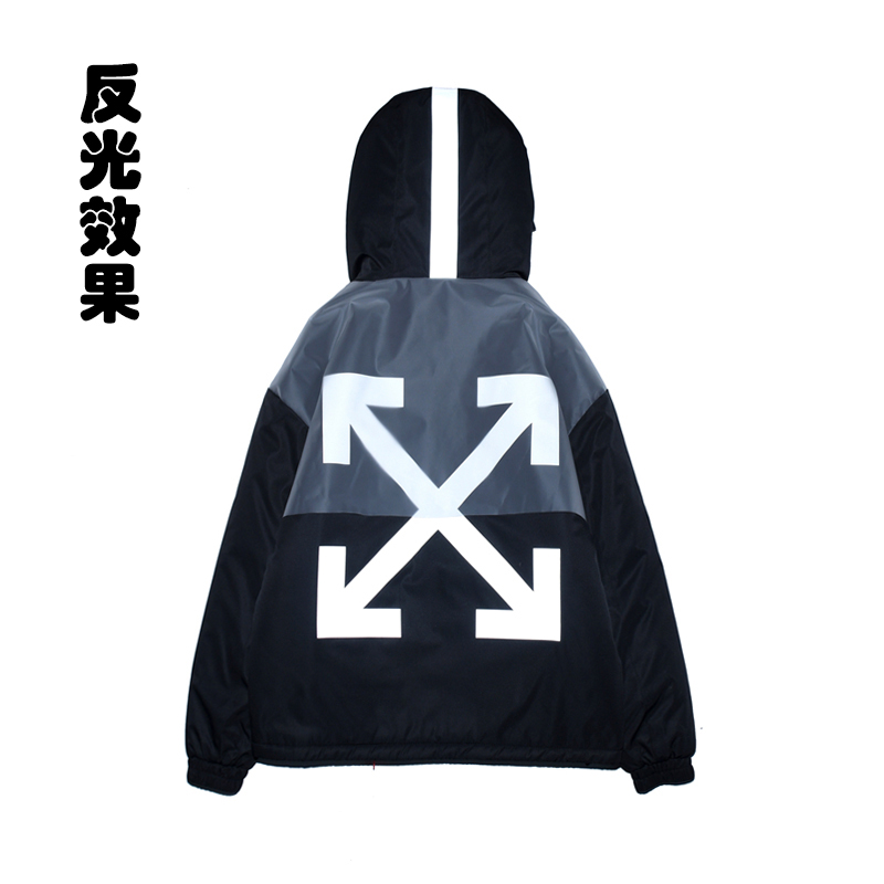 Off White 3M reflection thickened padded jacket