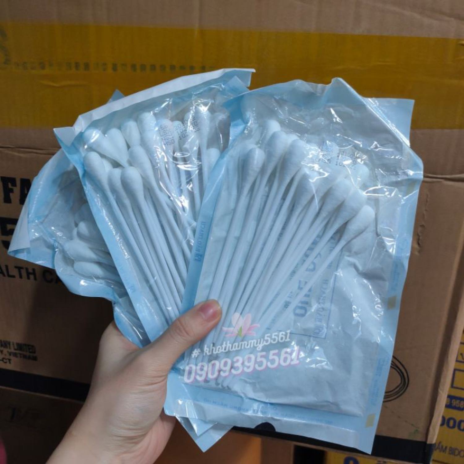 Que gòn tiệt trùng đầu to Bảo Thạch 20 que