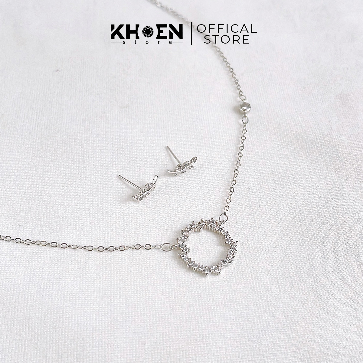 (1 Chiếc) Vòng cổ tròn đá zircon - Khoen Store