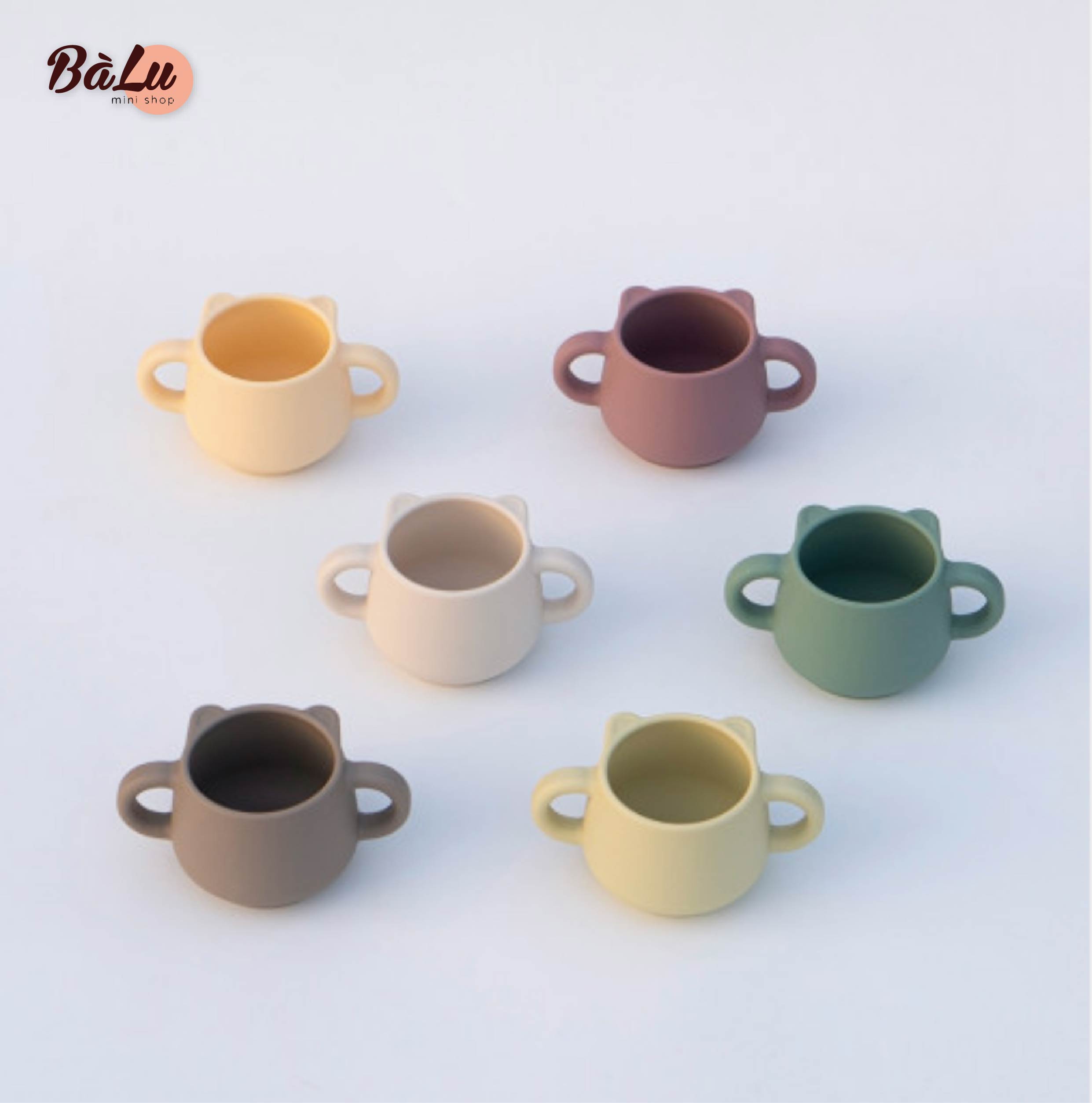 Cốc gấu Silicon Bluemama cho bé