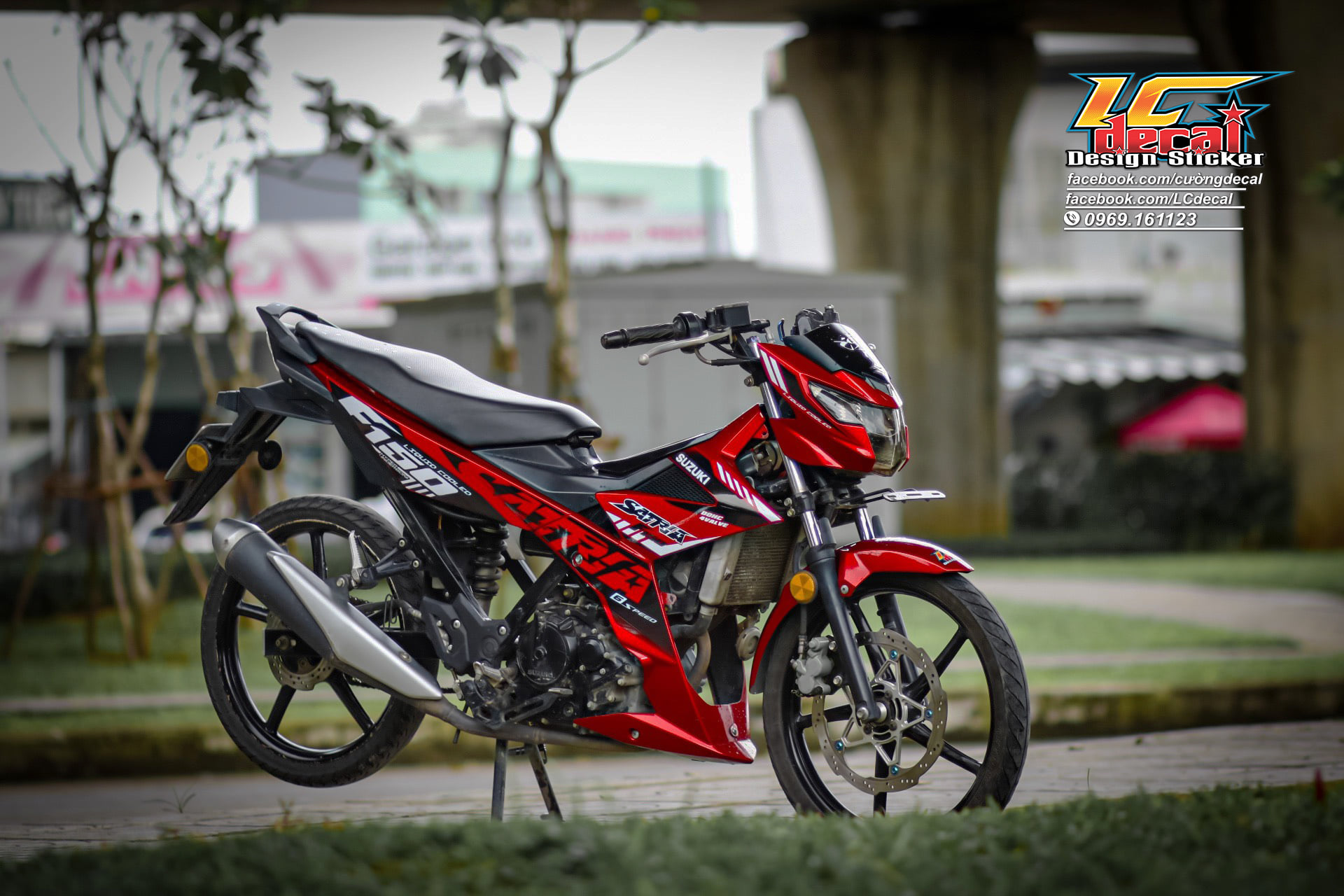 [DECAL] Tem Rời Dán Xe Raider FI Mẫu 2020 Đỏ Đen Trắng Chữ Satria F150 Cực Chất, Hàng 3 Lớp Chất Lượng Cao [CÓ QUÀ TẶNG KÈM]