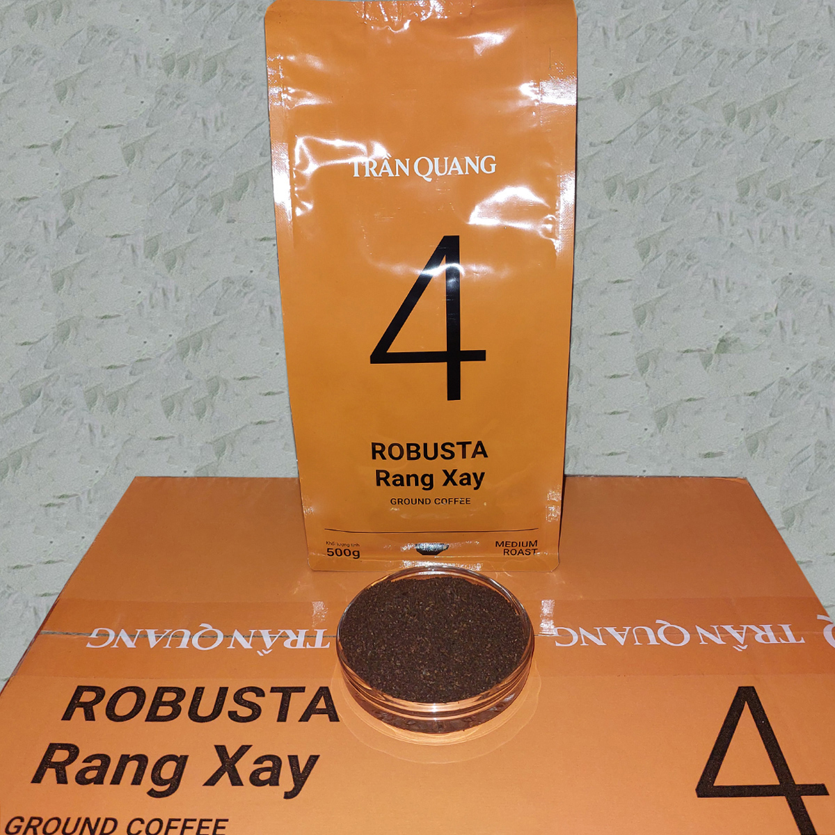 Cà phê rang xay số 4 (No4) Trần Quang bịch 500g (100% Robusta)