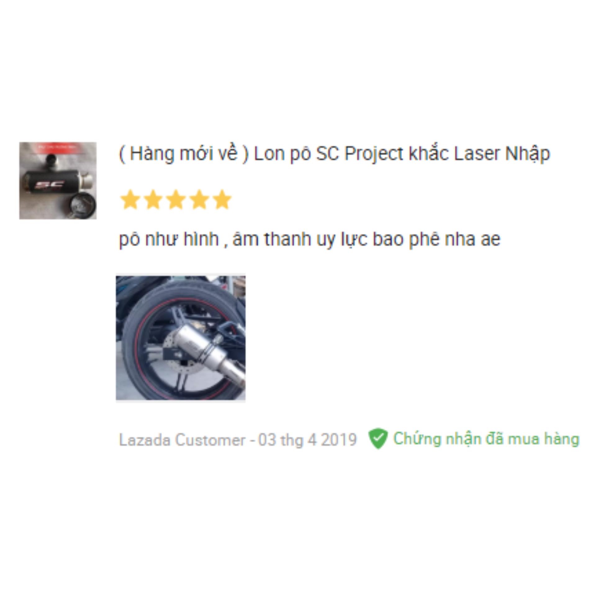 [HCM]( Hàng mới về ) Lon pô SC Project khắc Laser Nhập