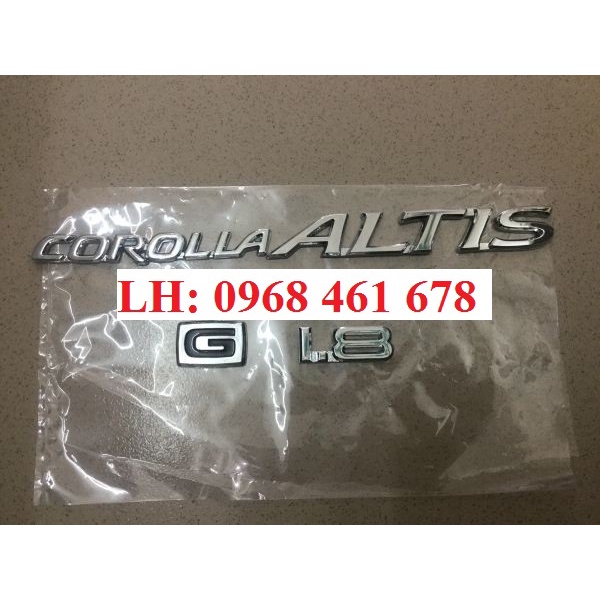 Bộ chữ corolla altis 1.8 g oem