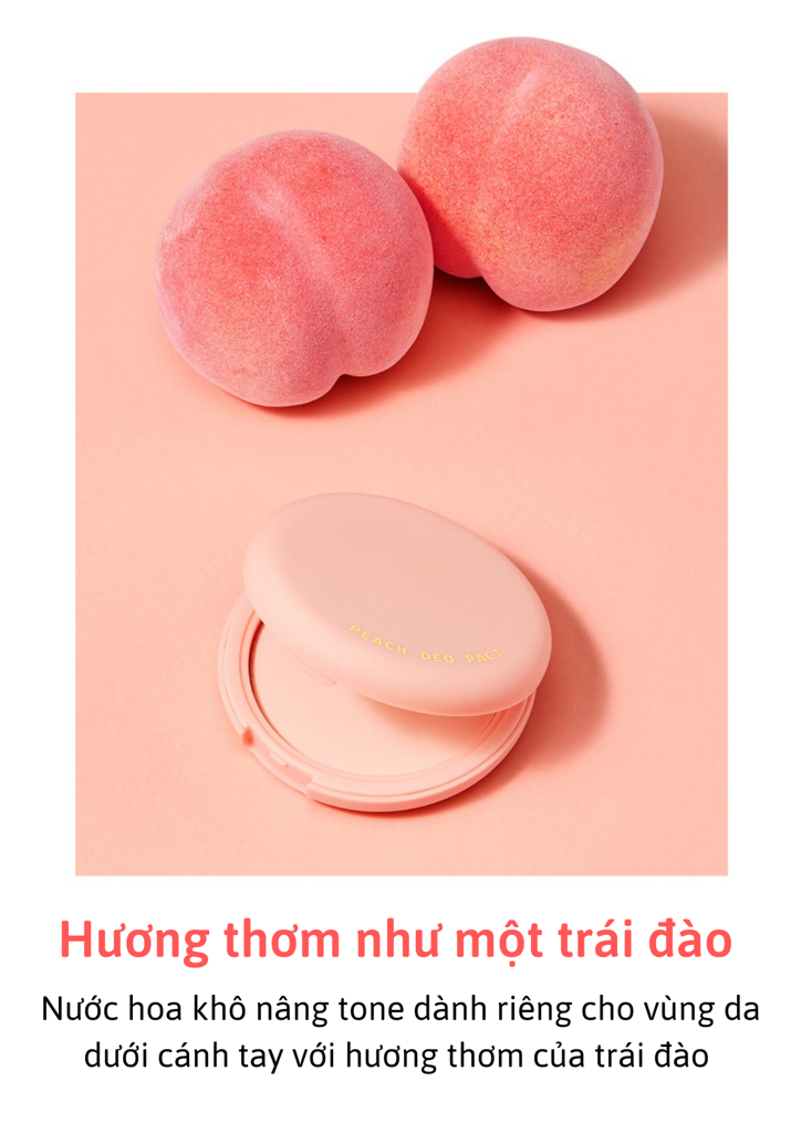 PHẤN NÁCH BỘT KHÔ PEACH DEO PACT - SO NATURAL HÀN QUỐC