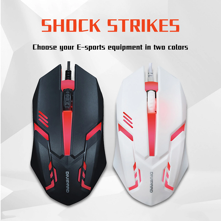 Chuột game thủ có dây Divipard OP-20 đèn led