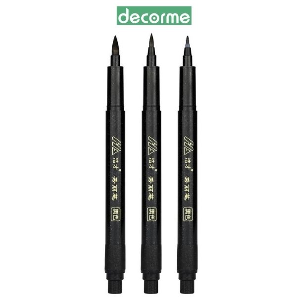 Bút brush pen viết calligraphy lettering thư pháp có thể đổ thêm mực HC