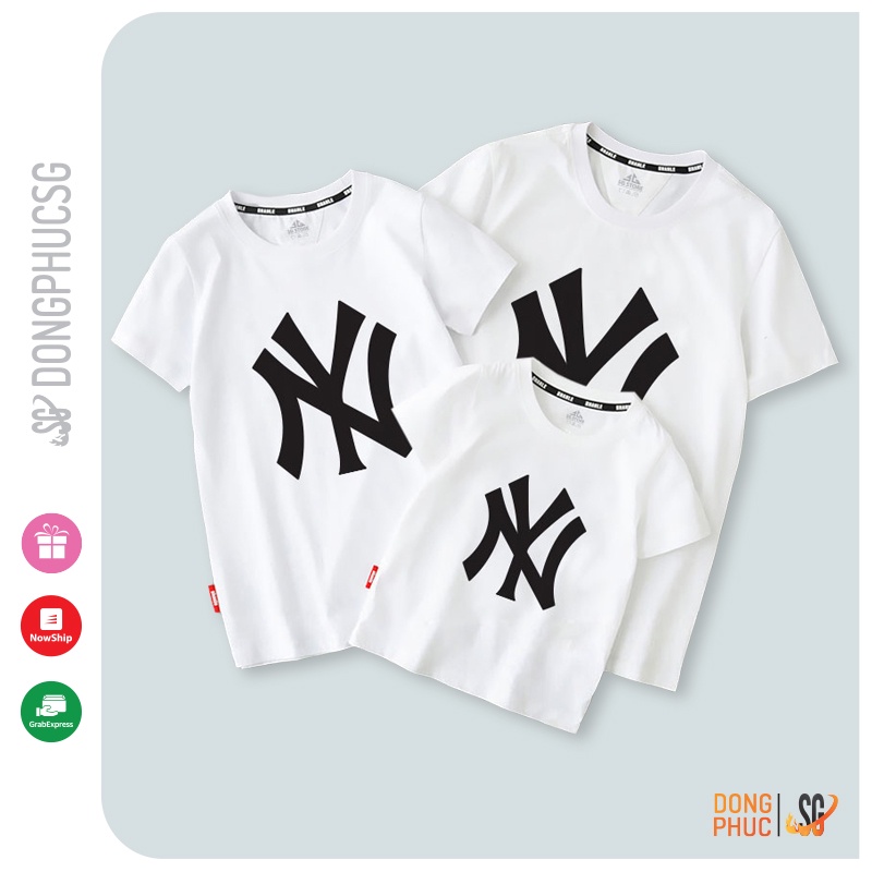 Áo gia đình mẫu gd293t chất vải cotton mềm mịn màu trắng đủ size dongphucsg