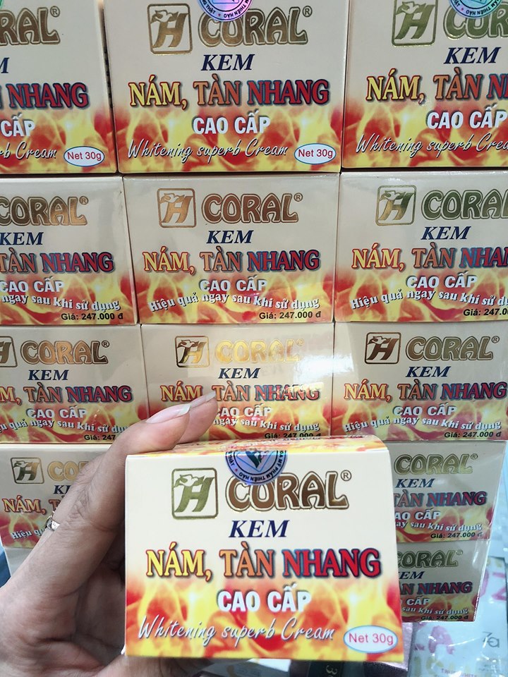 kem coral nám tàn nhang cao cấp