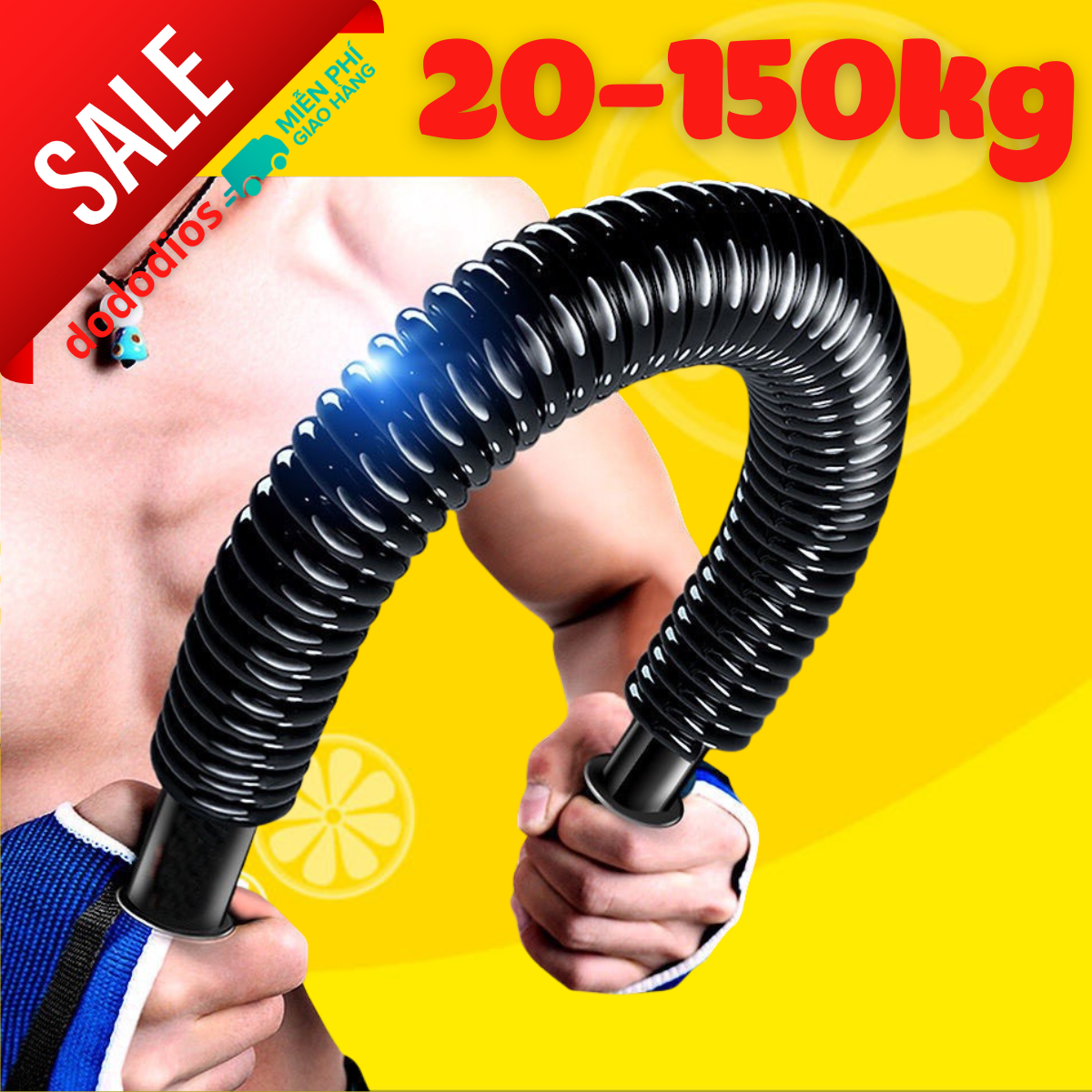 Thanh lò xo tập cơ tay, lò xo tập cơ tay, thanh lò xo 20kg, gậy lò xo tập gym, kìm bóp tập cơ tay, lò xo tập gym, gậy tập tay lò xo, đồ long đao, gậy bẻ lò xo 30kg, 40kg, 50kg, 60kg - Chính hãng dododios