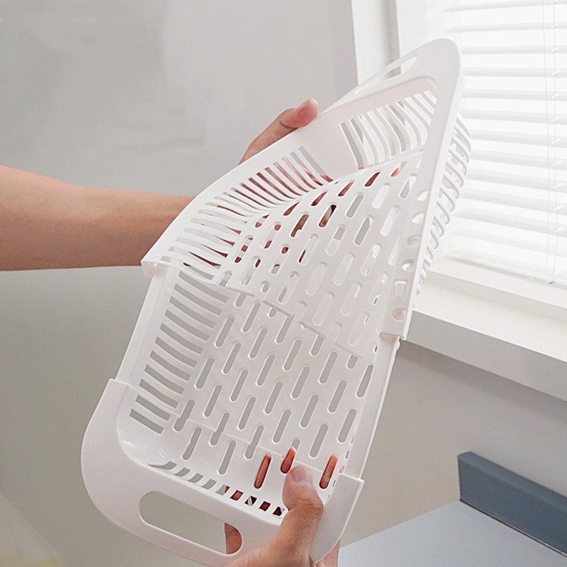 【CC】 Adjustable Vegetable Drain Basket Sink Rack Sponge Holder Household Retractable Drying Racks Accessories