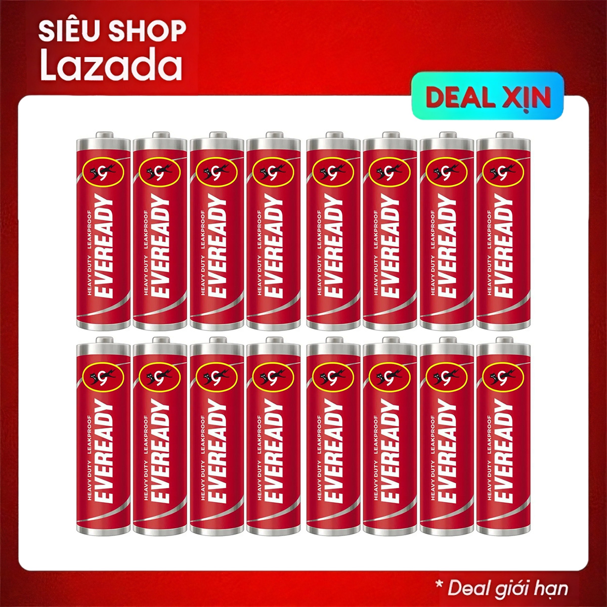 Bộ 16 pin AA không sạc Eveready 1.5V - Pin tiểu không sạc