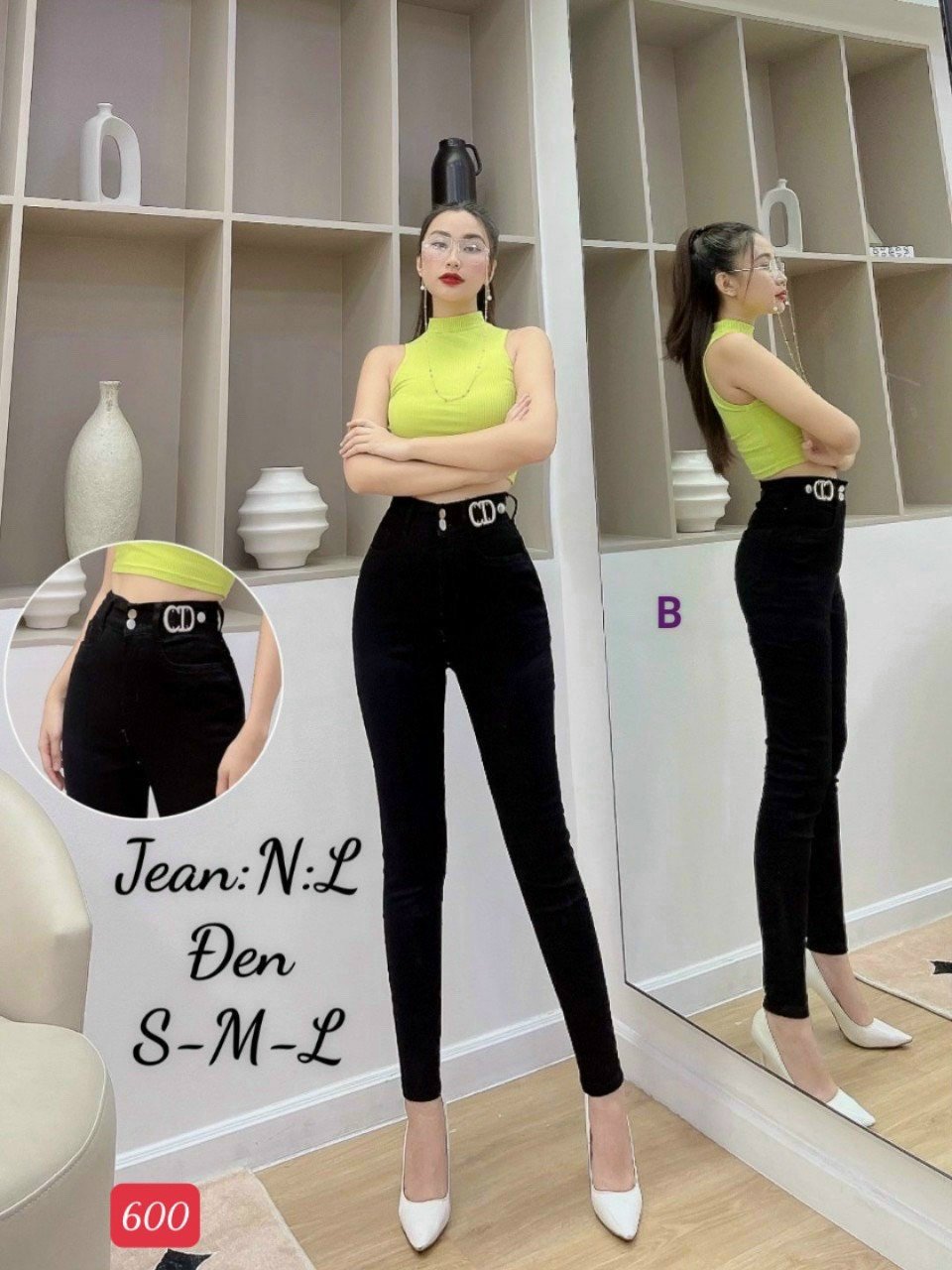 Quần Jean Nữ Lưng Cao Cấp 2022 - vải denim xịn xò không nhăn không xù không bay màu  chuẩn hàng shop (ảnh thật shop tự chụp ) thời trang OHLALA FASHION- QJNUM605