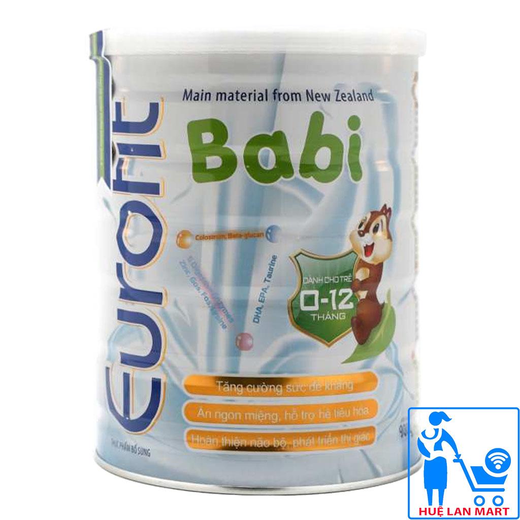 Sữa Bột  Eurofit Babi Hộp 900g nguyên liệu chính từ New zealand tháng tuổi (Cho trẻ từ 0~12)