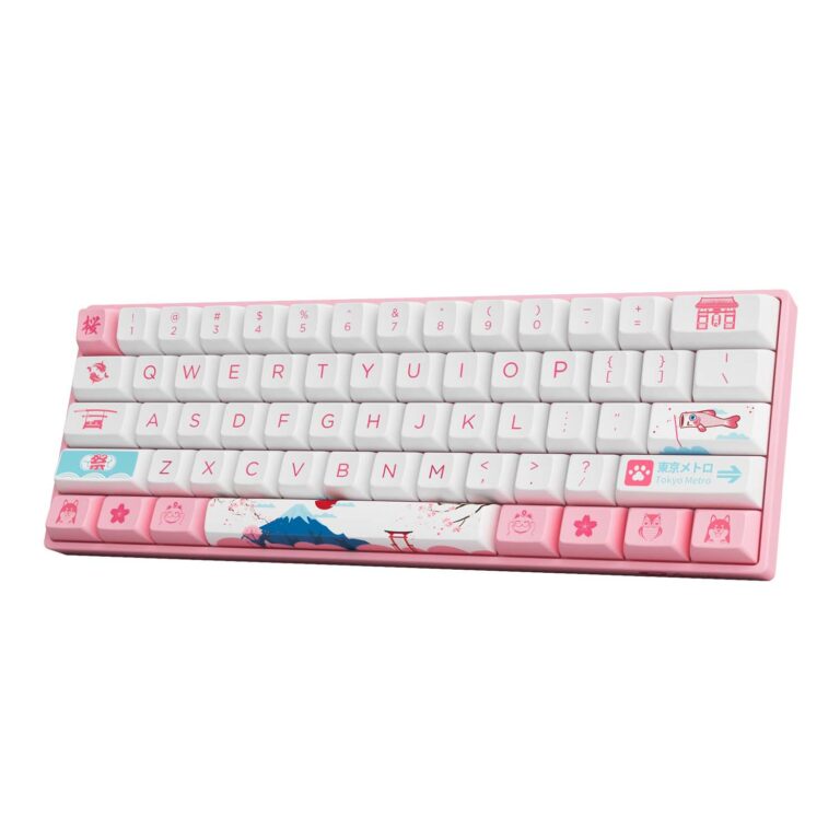 Bàn phím cơ AKKO 3068B Plus World Tour Tokyo R2 (Bluetooth 5.0 / Wireless 2.4Ghz / Hotswap / Foam tiêu âm / AKKO CS Jelly Pink)