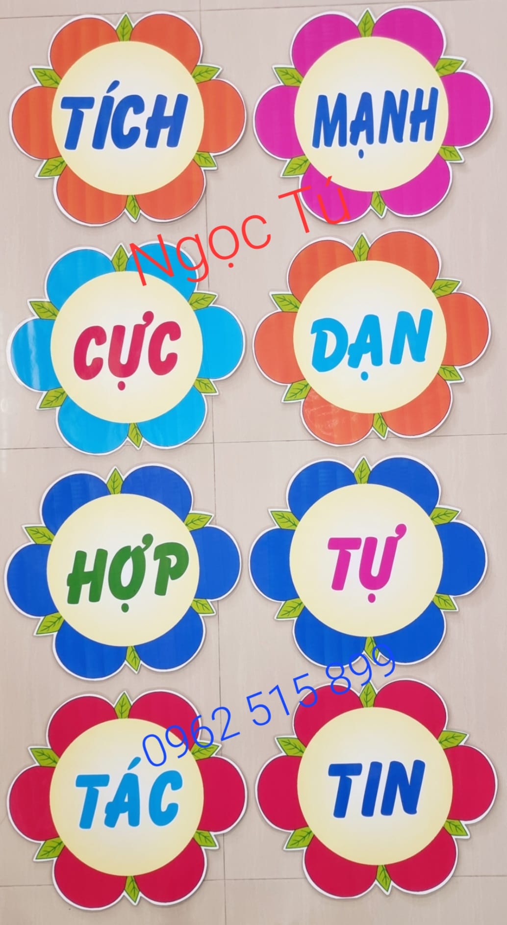 (Đồ dùng dạy học MCH) Khẩu hiệu trang trí lớp học A4, A3.