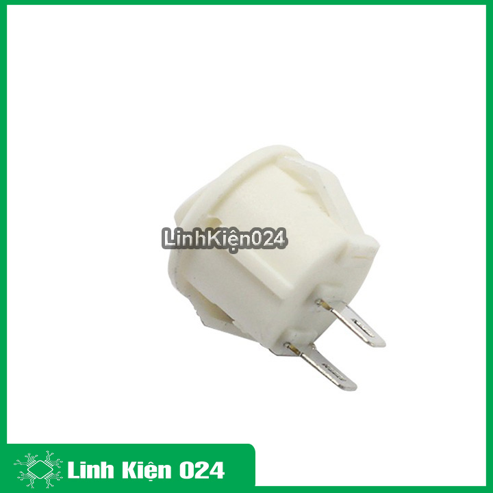 Bộ 2 Công Tắc Tròn Nhỏ Màu Trắng Bập Bênh KCD1-103