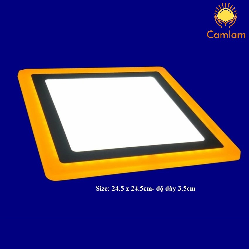 Đèn led ốp trần đổi màu VÀNG  16W 3 chế độ ánh sáng