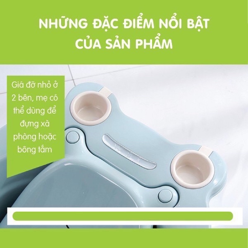 Chậu Tắm Ếch cao cấp cho bé có van thoát nước vh1