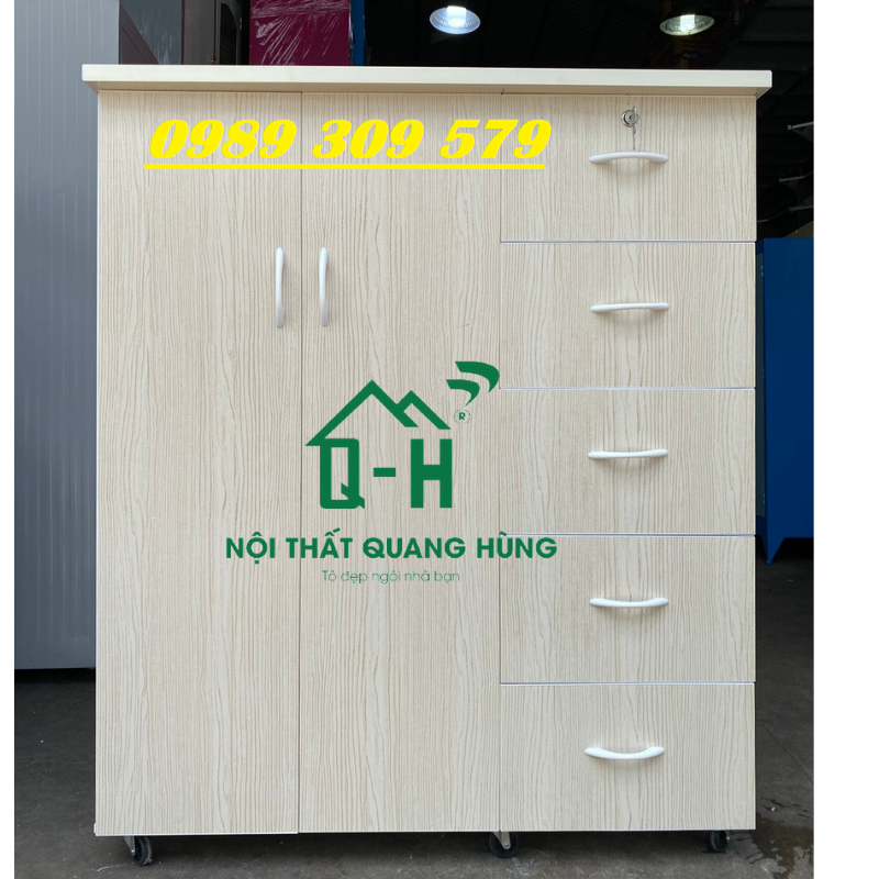 Tủ nhựa Đài Loan 2 cánh 5 ngăn cao cấp hcm