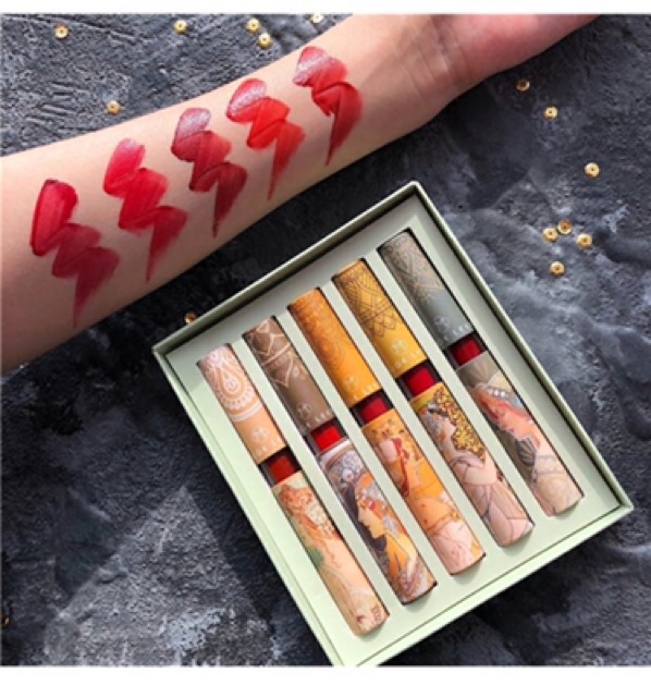[HCM]Combo 5 Set son Vongee set son Vongee nội địa Trung son siêu lì