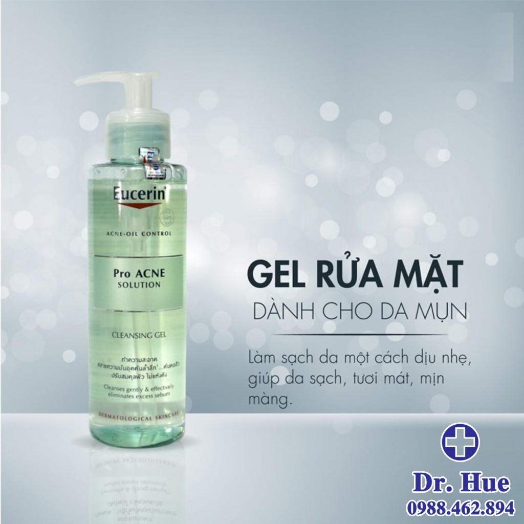 Sữa Rửa Mặt Eucerin Cho Da Dầu Mụn - Eucerin Pro ACNE Solution Cleansing 200ml