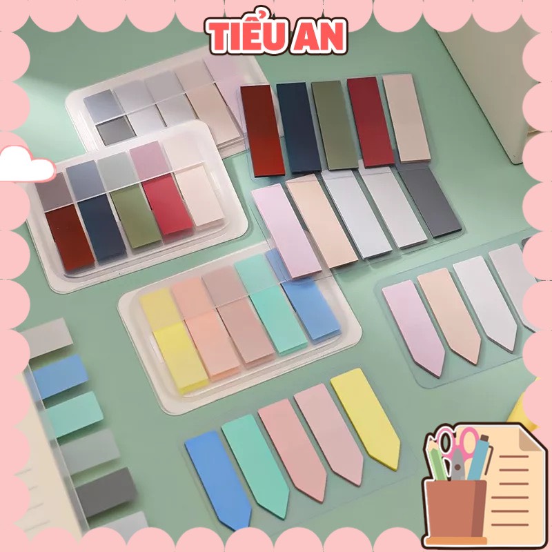 Giấy Note đánh dấu trang - Giấy phân trang Bộ 5 Màu Pastel Cá Tính (100 tờ)