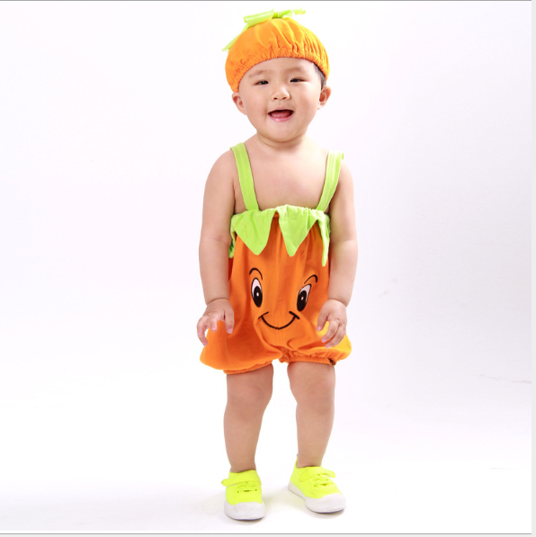 Body dưa hấu, bí đỏ kèm mũ  cho bé