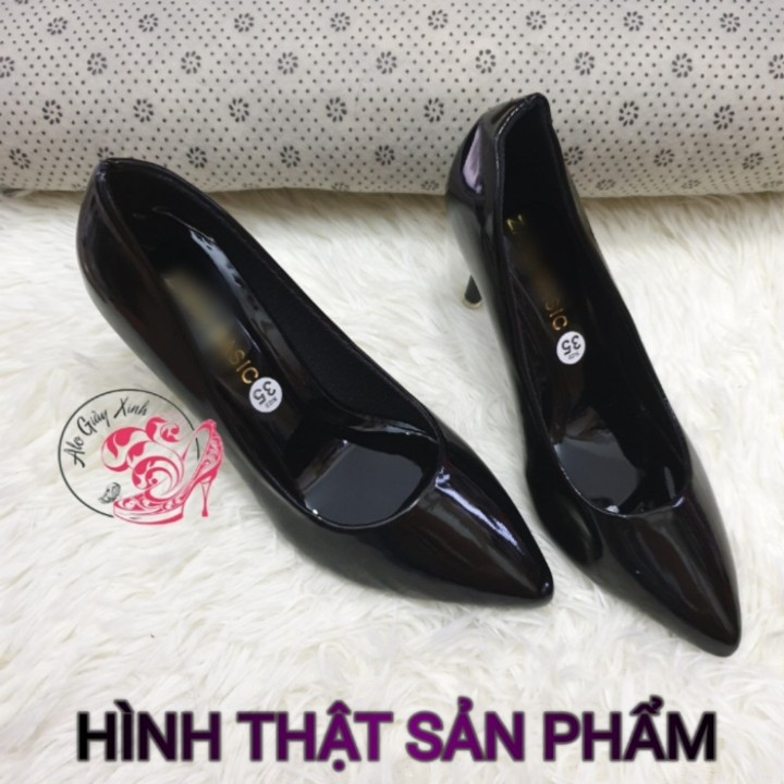 [HCM]GIÀY CAO GÓT DA BÓNG  CAO 7CM