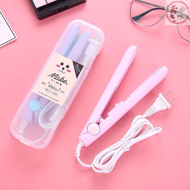 Máy duỗi tóc là tóc mini, máy kẹp uốn duỗi tóc mini giúp duỗi uốn thẳng tóc 2 trong 1