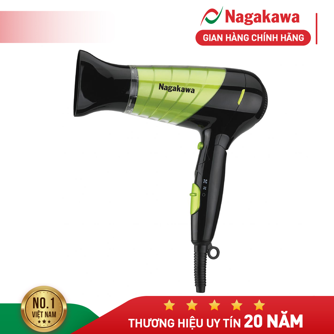 Máy sấy tóc nagakawa nag1604 - nag1606 công suất lớn, có chế độ sấy bảo vệ tóc tránh hư tổn