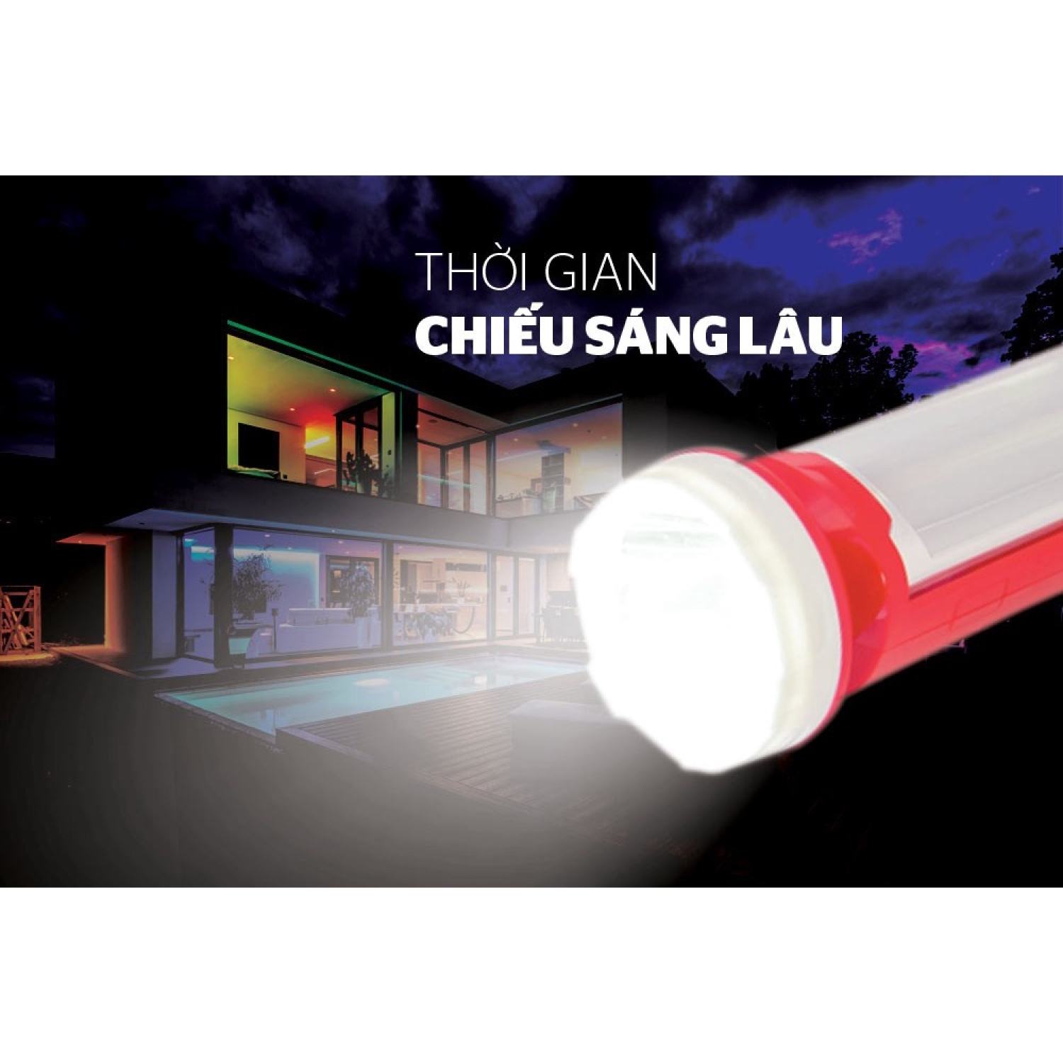 Đèn pin đa năng SUNHOUSE SHE-4300 [CHÍNH HÃNG]