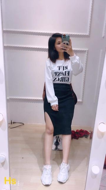 Sét áo BUT kèm chân váy xẻ HSU0220