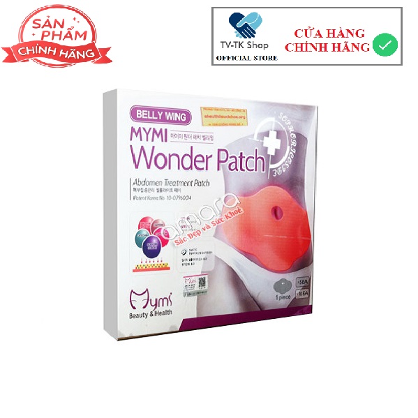 Bộ 10 Miếng Dán Tan Mỡ Bụng Spa Mymi Wonder Patch Belly Wing Hàn Quốc - Mẫu mới