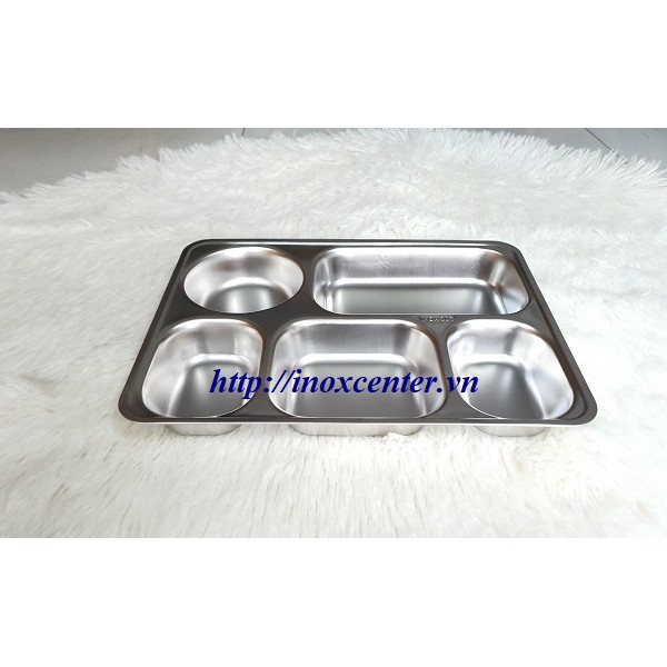 [HCM]Khay cơm 5 ngăn sâu lòng lớn - Inox 304