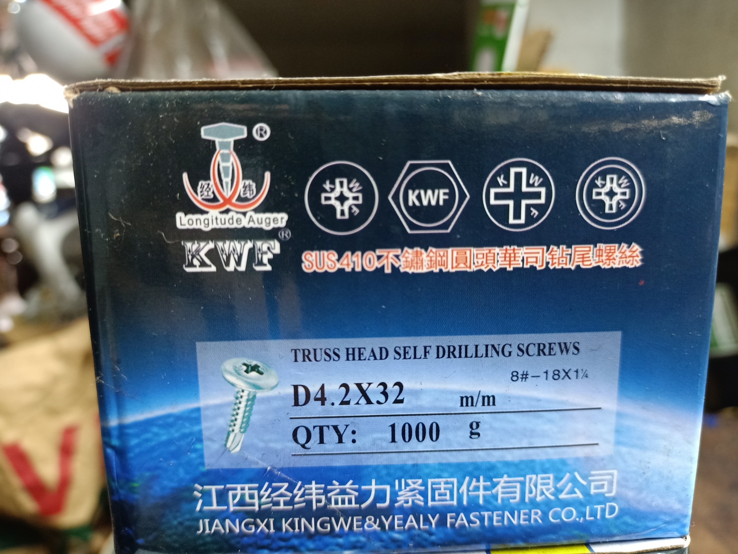 100G VÍT INOX TỰ KHOAN ĐẦU DÙ 1F3 - 4F