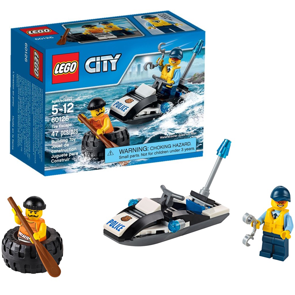 Đồ Chơi Lắp Ráp LEGO City 60126 Xuồng Cao Tốc Cảnh Sát Rượt Đuổi Tội Phạm, LEGO Đan Mạch