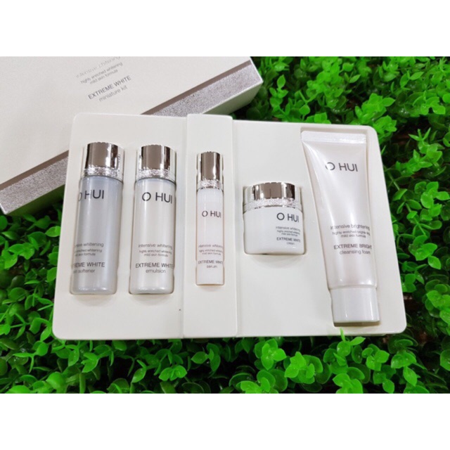 [HCM]Mỹ phẩm ohui extreme white 5 món dưỡng trắng mờ nám tàn nhang ( mini )