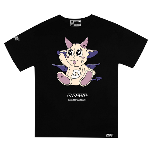 Áo thun Davies nam nữ DSS Tee Devil Teddy - BLACK