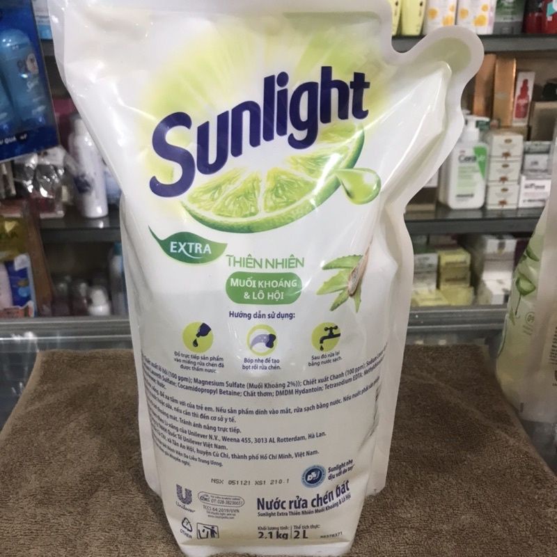 Nước rửa chén Sunlight thiên nhiên , túi 2,1kg