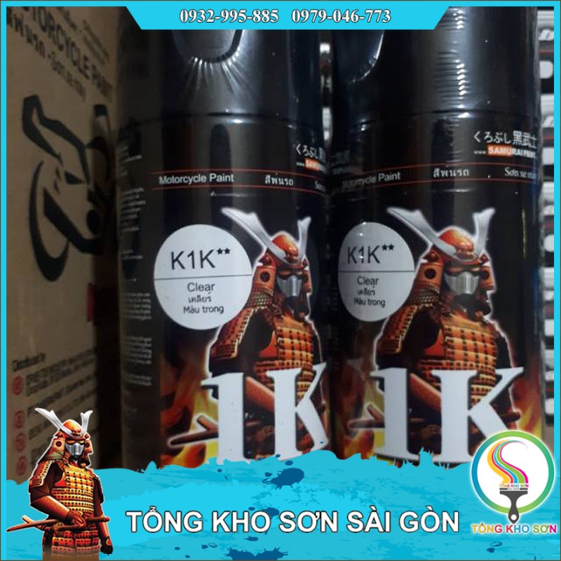 Sơn Bóng K1k sơn xịt samurai KHO SƠN SÀI GÒN