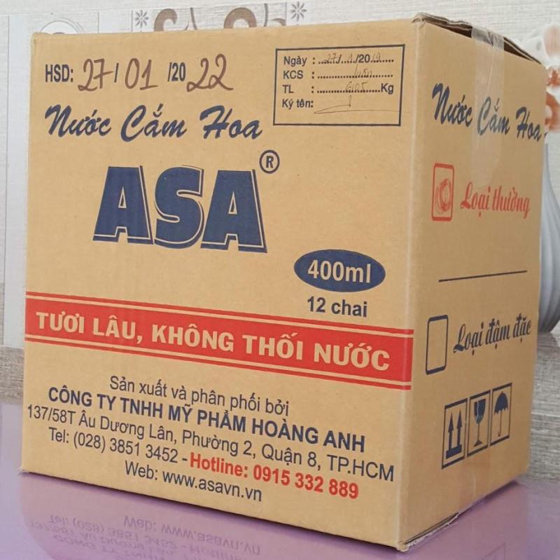 Thùng nước Cắm Hoa ASA ( 12 chai 400ml )