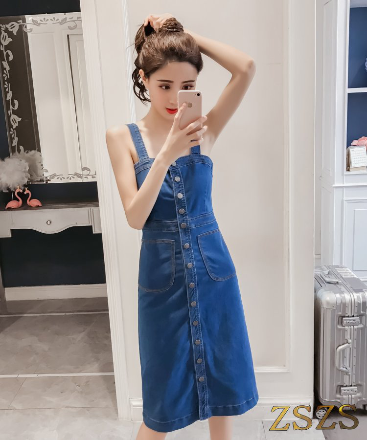 ĐẦM JEAN DÁNG DÀI 2 DÂY D778778