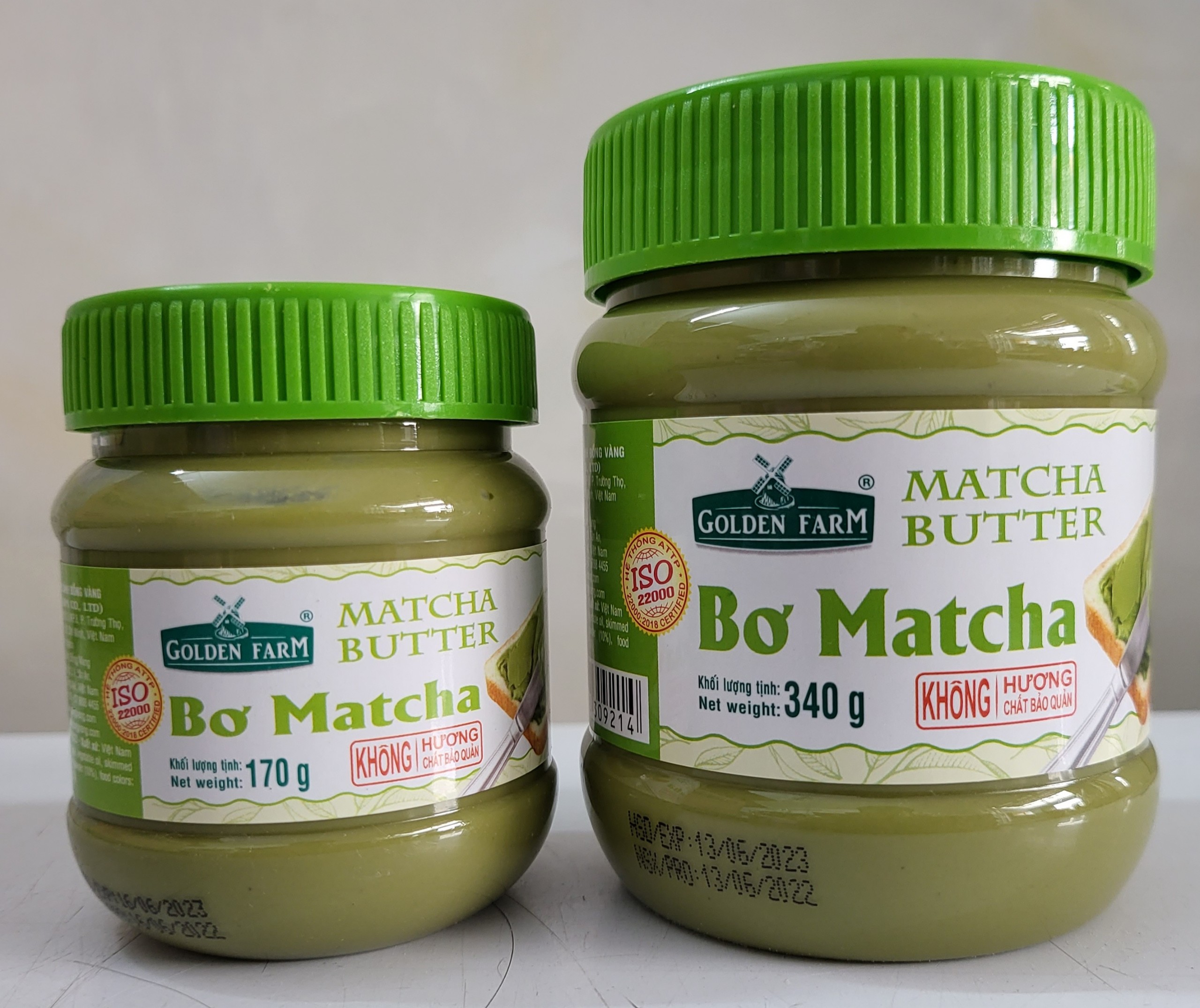 [Hộp 340g] BƠ PHẾT MATCHA [VN] GOLDEN FARM Matcha Butter