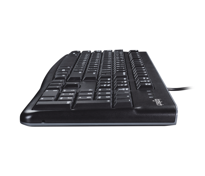Bàn phím có dây Logitech K120 - Bền bỉ, chống tràn, có thể điều chỉnh góc độ gõ, kích thước đầy đủ có phím số
