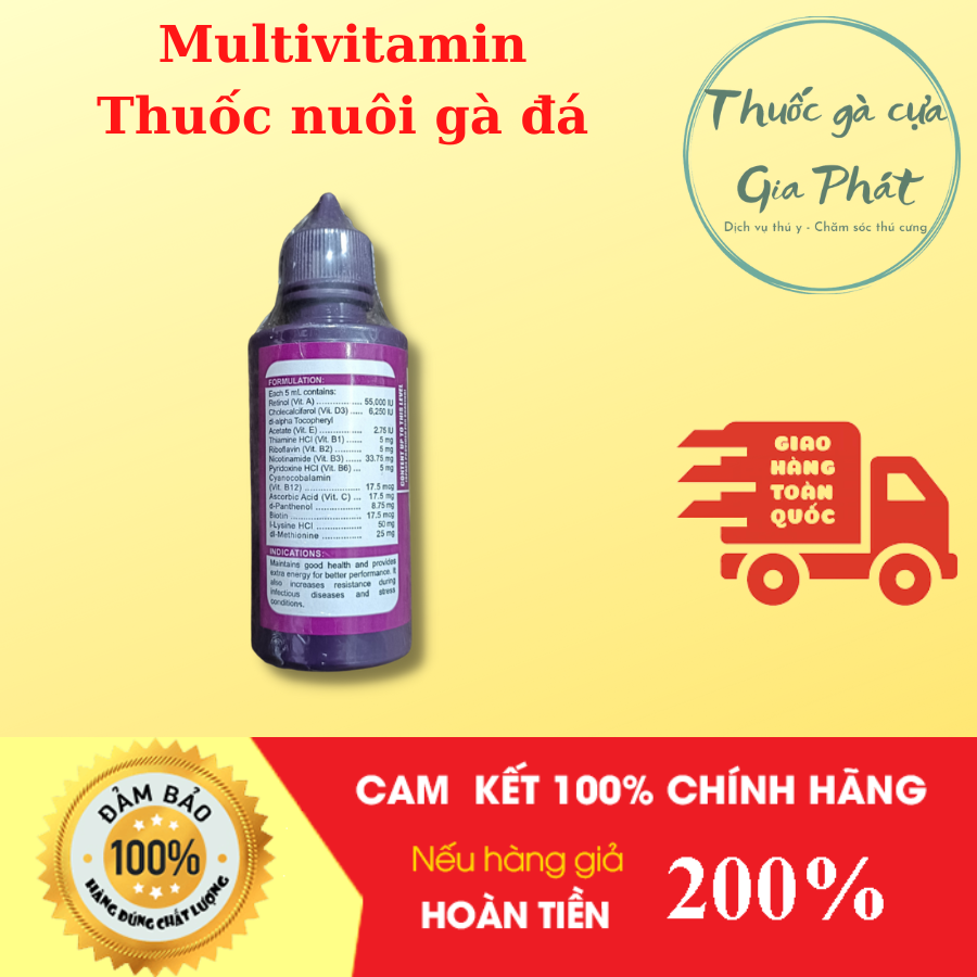 Multivitamin Amino (thuốc gà đá , thuốc nuôi bổ , nhanh lên nước máu , mập gà) 1 lọ / 30ml